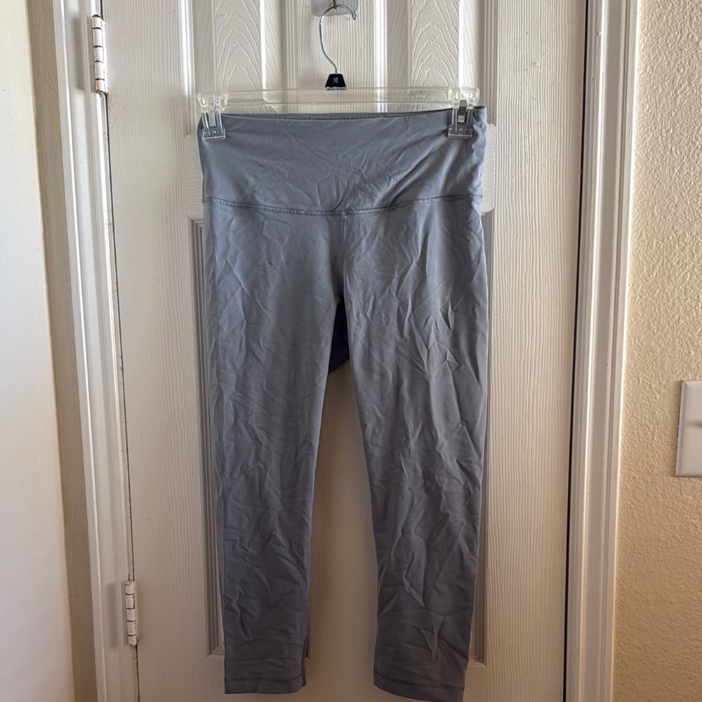 Gray High-Waisted Leggings